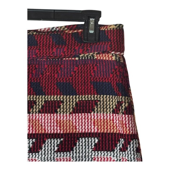 Maje Skirt Women Medium‎ Red Rouge Jacquard Tweed Jakarto Pencil Straight Mini - Picture 5 of 10